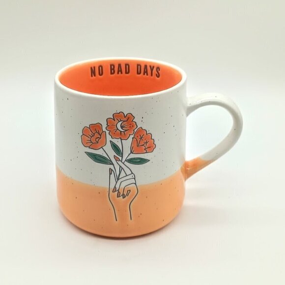 Lang No Bad Days Orange Floral Ceramic Mug - Picture 1 of 8